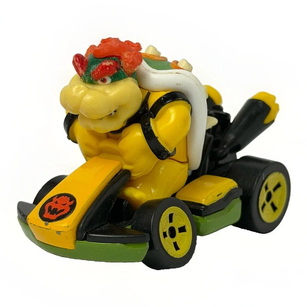2022 HOT WHEELS MARIO KART STANDARD KART BOWSER YELLOW DIECAST 2 1/4